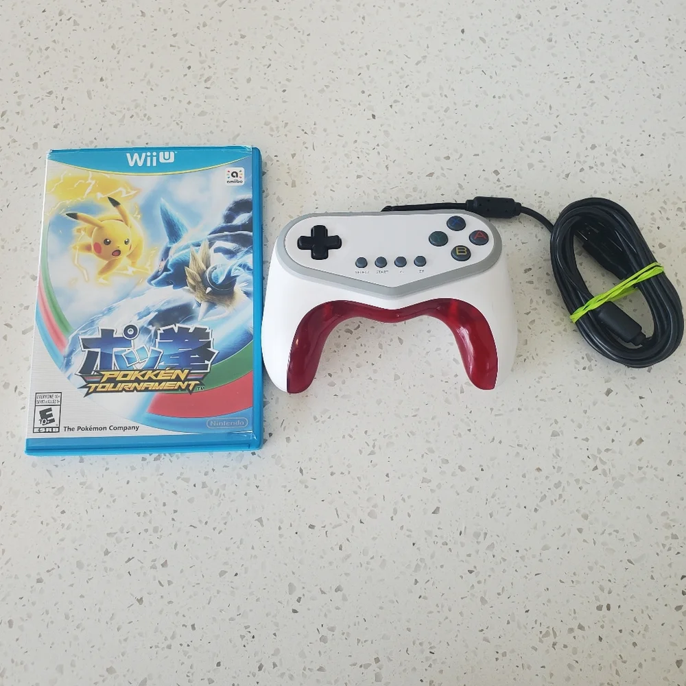 Nintendo Wii U Pokemon pokken Tournament + wired pro controller - Picture 1 of 2